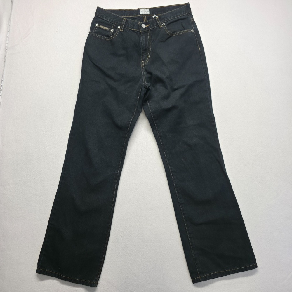 Calvin Klein Women's Black Bootcut Denim Jeans Size 10 (30X29.75)